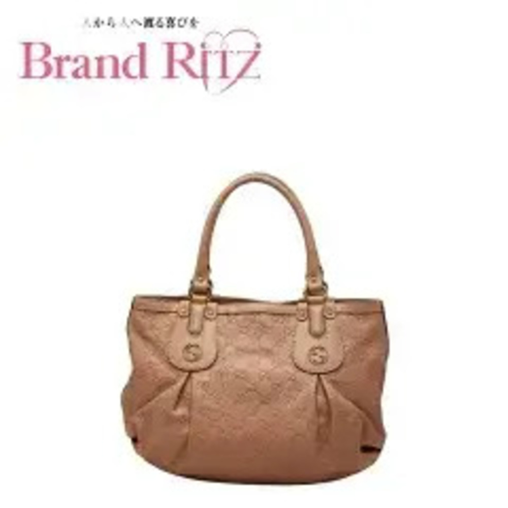 Gucci Guccissima Tote Bag Leather Pink